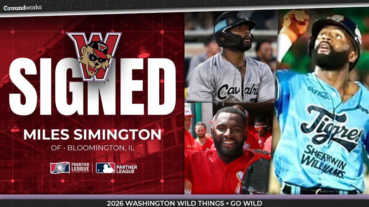 Wild Things Sign 2024 American Association All Star Outfielder Miles Simington
