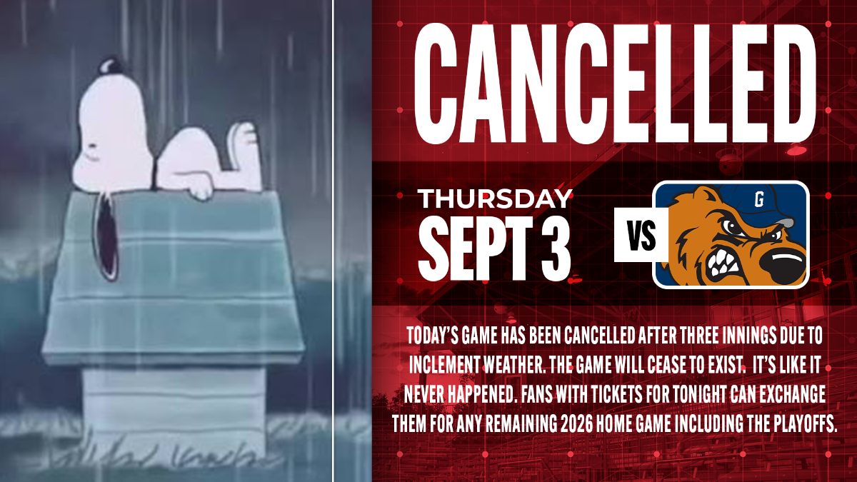 Wild Things and Grizzlies Washed Out, Will Not Be Made Up