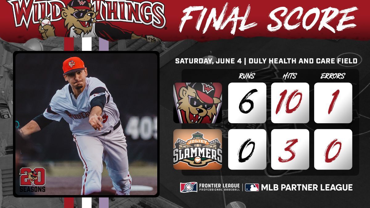 Wild Things Shutout Joliet, Clinch Series Win Saturday