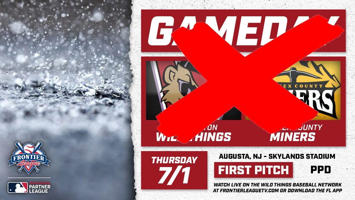Thursday's Game Postponed to August 3